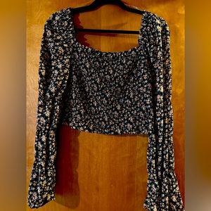 Sheer off the shoulder shirt